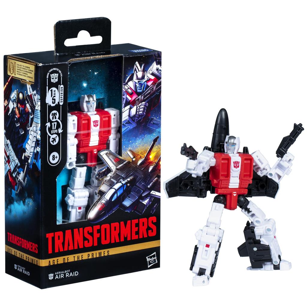 Transformers Age of the Primes Deluxe Class Air Raid 5.5-inch Transforming Action Figure Robot Toy for Ages 8 and Up