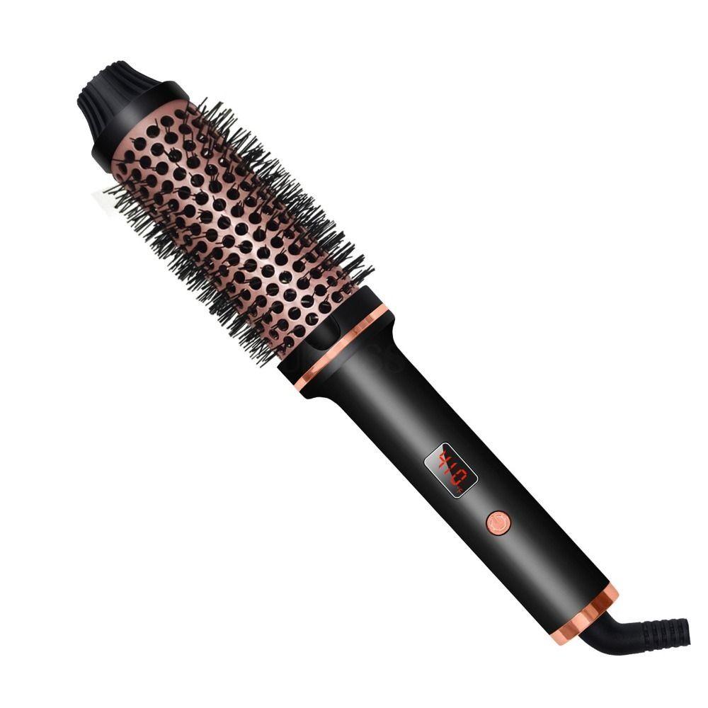 Ceramic 1.5 Inch Curling Iron Brush 3 IN 1 Volumizing Brush Straight and Curly Hair