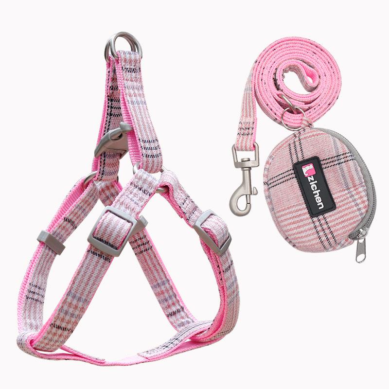 Pet Dog Chest and Back Traction Rope Y-shaped Chest Strap Vest Style Dog Walking Rope Teddy Bear Shiba Inu Vest Dog Rope Set