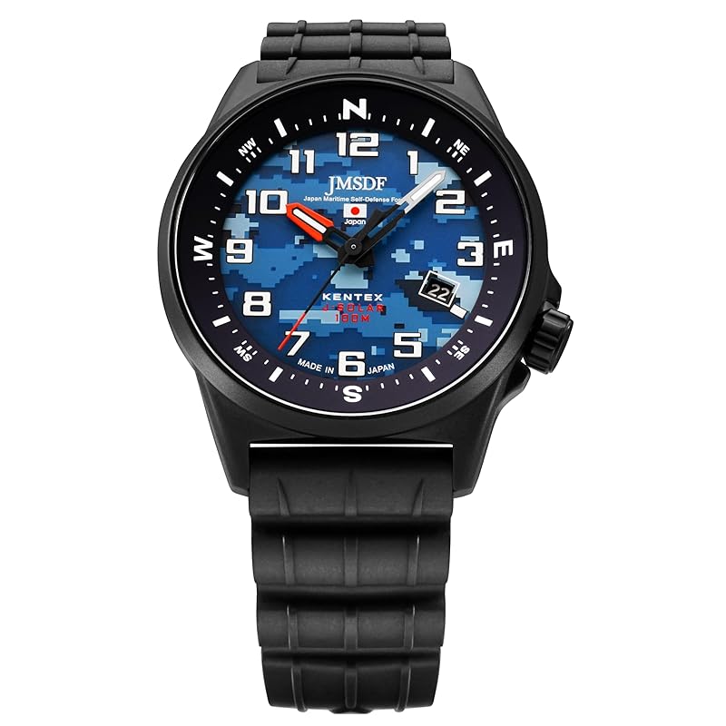 

[KENTEX] watch JSDF combat solar navy S715M-18 men s black