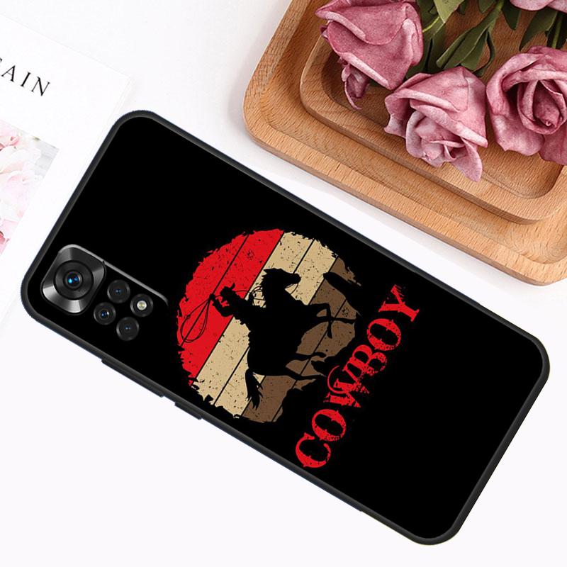 Rodeo Cowboy Lasso Horses For Xiaomi Redmi 9A 9C 9T 10C 12C Cover For Redmi Note 9 8 10 11 12 Pro 10S 11S 12S Case