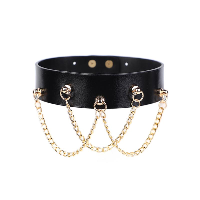 Collar Genuine Leather Series Slave Bed Neck Restraint Belt Strap for Couple Bondage Erotic Fun Sex Toy for Adult Female