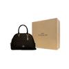 Coach Katy 30 Monogram Print Leather Shell Bag Women Handbags Dark-Brown 2558-IMAA8