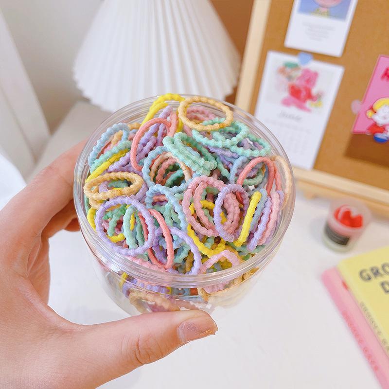 100 Boxed Tied Thumb Hair Rings, No Hair Pins, Baby, Children'S Hair Accessories, Rubber Bands, High Elasticity