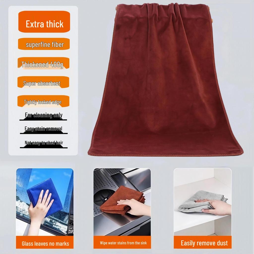 Ultra-Fine Fiber Thickened Car Wash and Cleaning Towel with High Water Absorption - Ideal for Home, Hotel, and Salon Use