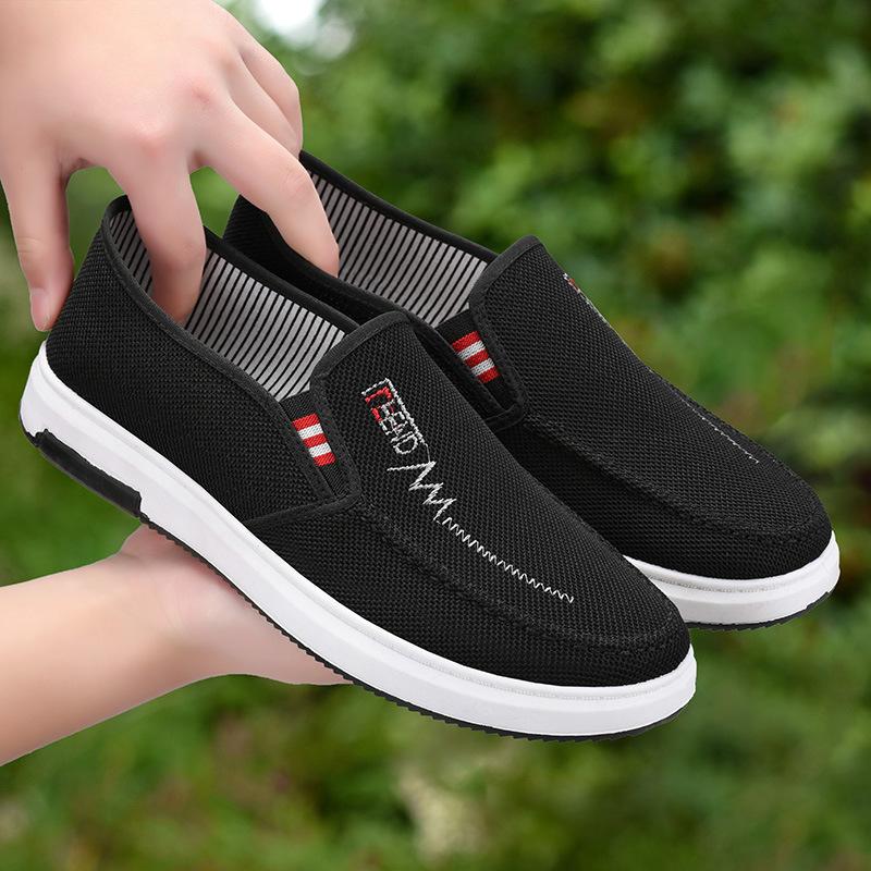 Canvas Shoes 2024 ****** and Autumn New Old ******* Cloth Shoes One Pedal Trend Versatile S**t Sole Student Shoes Men's Shoes