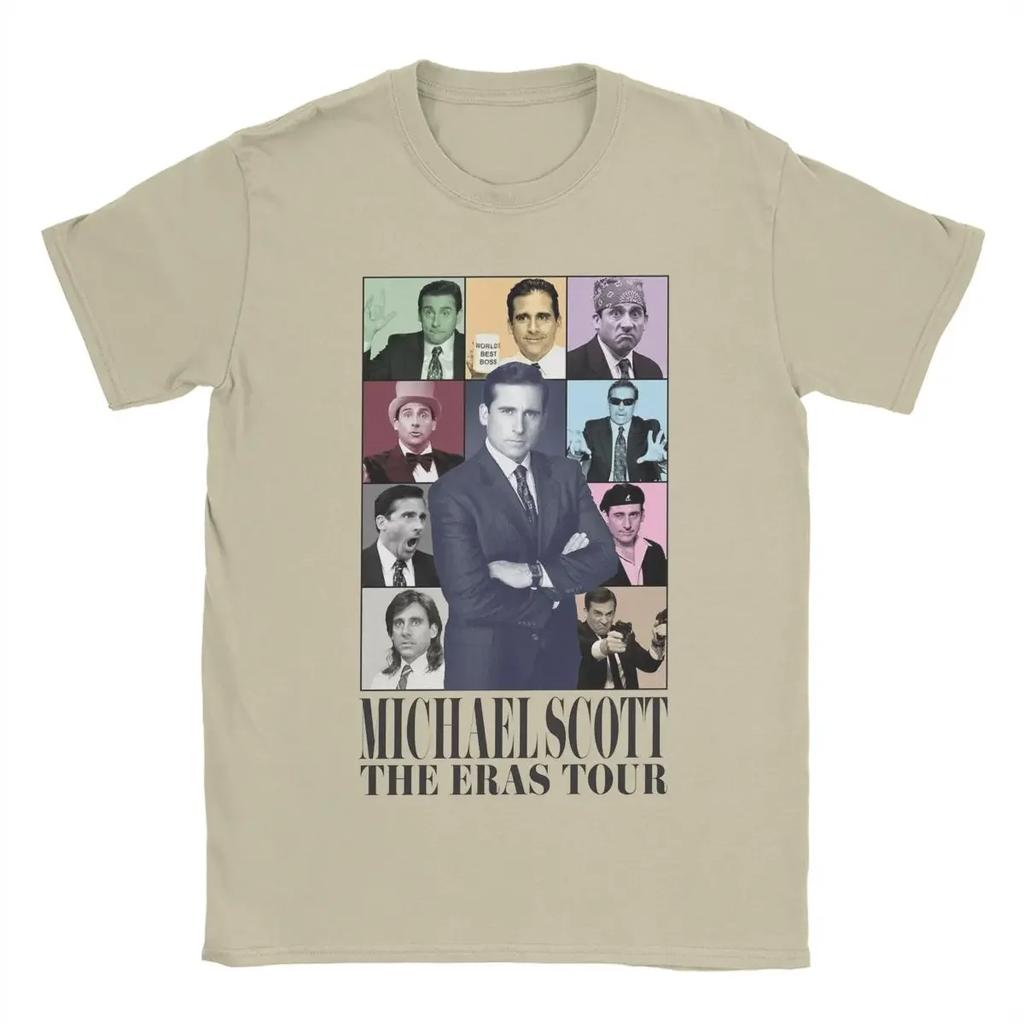 Michael Scott The Eras Tour Damen T-Shirts The Office Lustige T-Shirts Kurzarm Rundhals T-Shirt Damenbekleidung