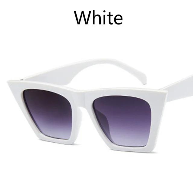 Damskie nowe okulary przeciwsłoneczne kocie oczy unisex Retro kwadratowa ramka ponadgabarytowe okulary okulary UV400 odcienie okulary podróżna ochrona oczu