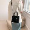 Fashionable Small Square Bag Versatile Pu Material Handbag With Zip Closure For Daily Use