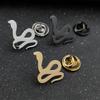 Symbol Culture Stainless Steel Brooch, Ancient Mythological Serpent Symbol Badge, Jewelry for Health and Guardianship.