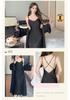 Elegant French Silk Backless Camisole Nightgown