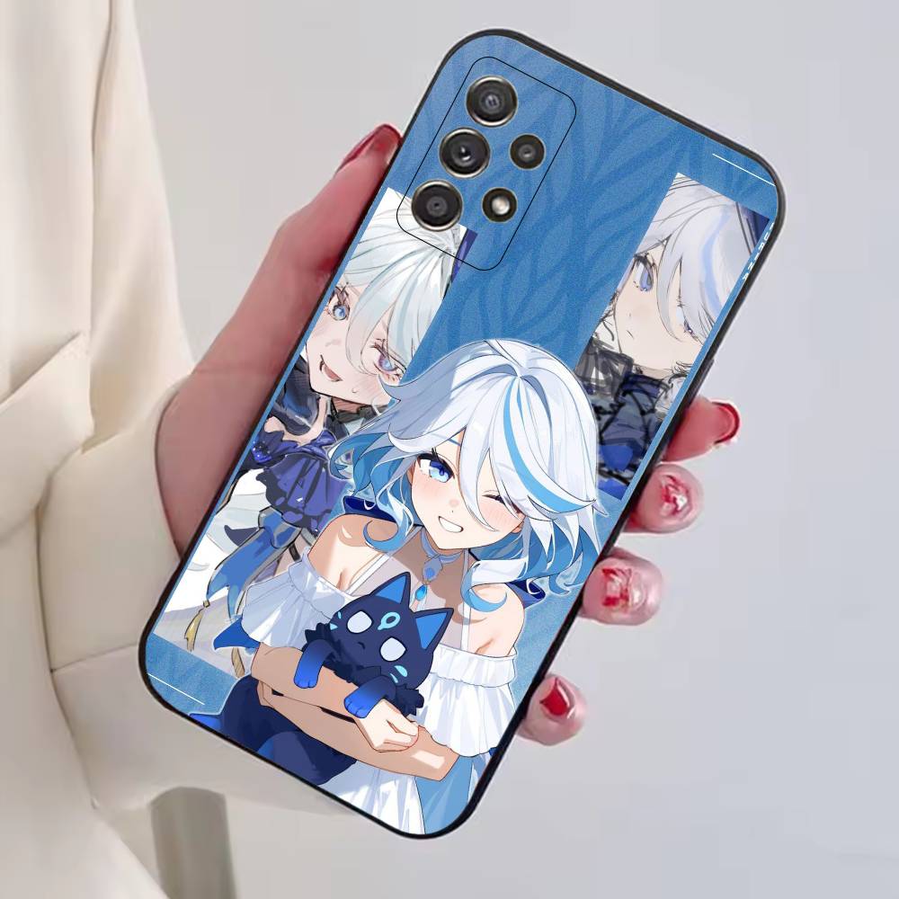 Genshin Impact F-Furina Phone Case For Samsung S25,S24,S21,S22,S23,S30,Ultra,S20,Plus,Fe,Soft Silicone Black Cover