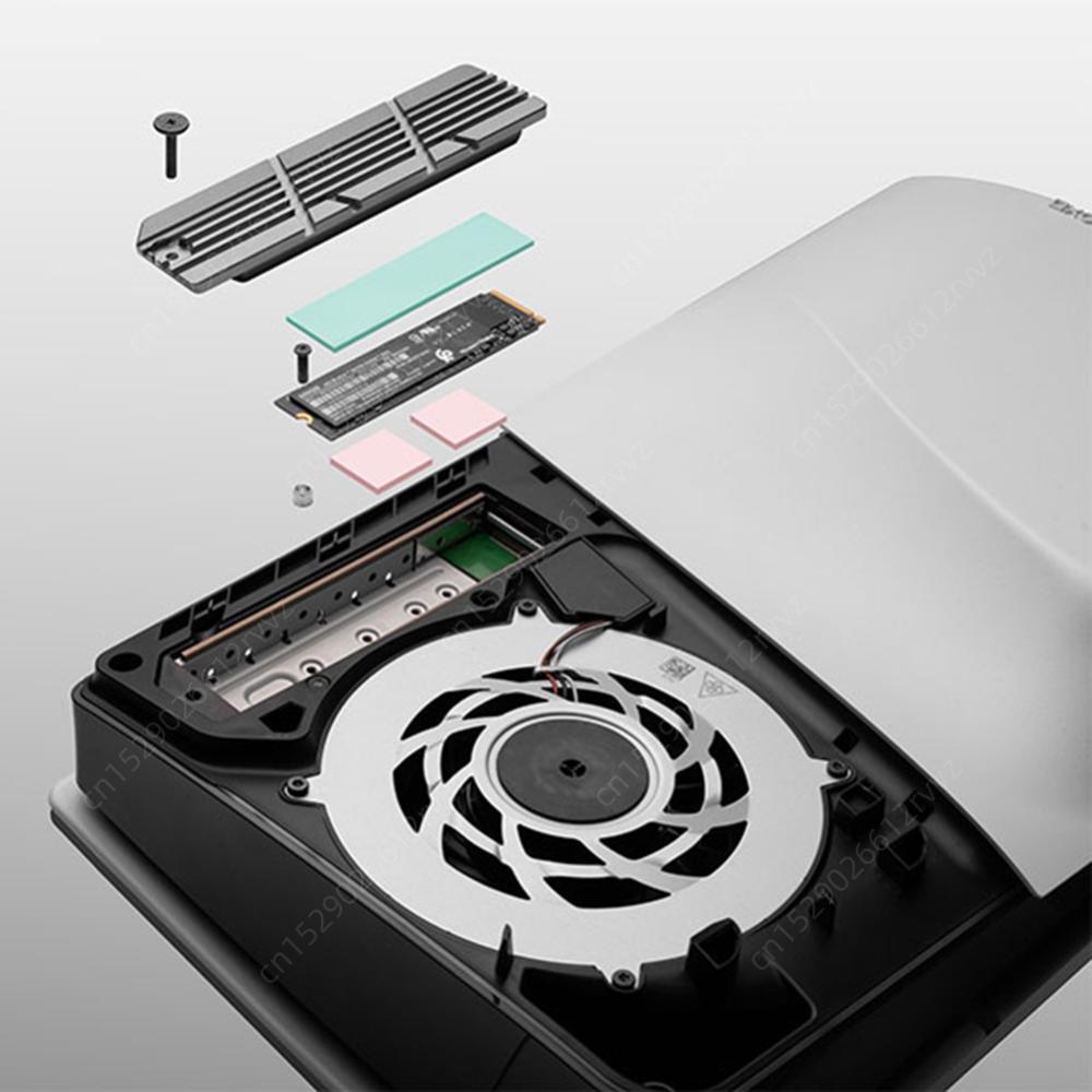 For PS5 Slim SSD Heatsink with Thermal Silicone Pads M.2 Heatsink SSD Cooler Heat Sink Radiator for 2280 M.2 NVMe SSD