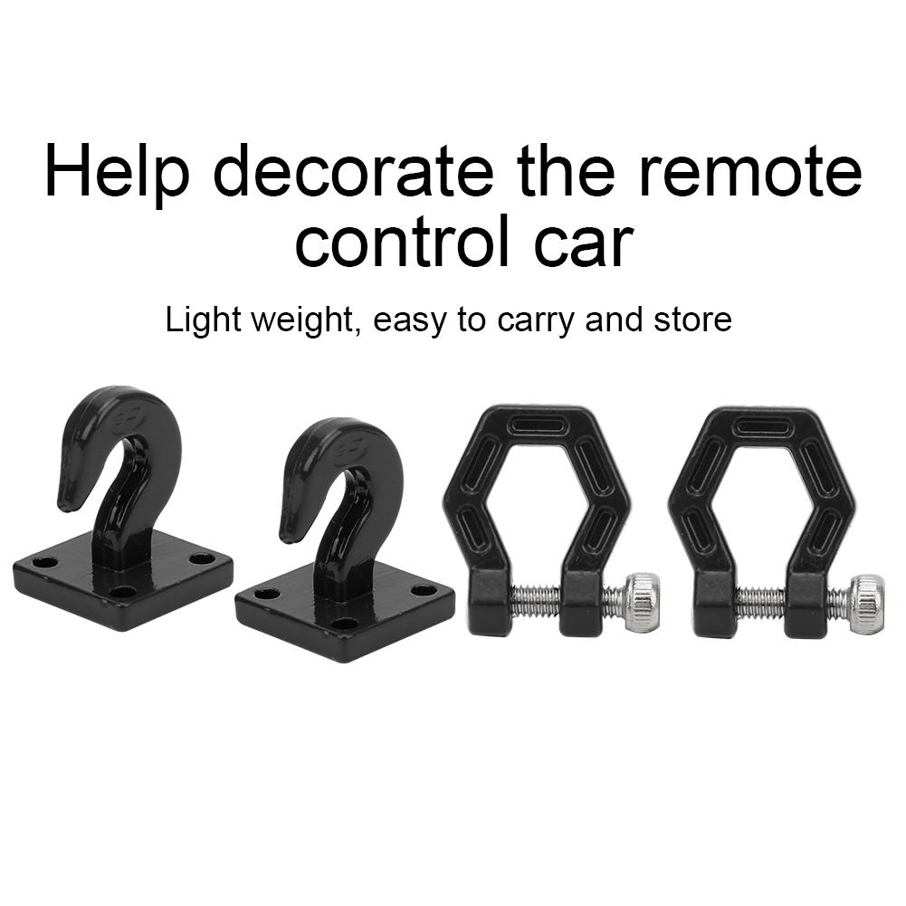 2pcs Metal RC Trailer Hook Spare Parts Fit for SCX10 90046 Trx4 D90 1 10 RC Car