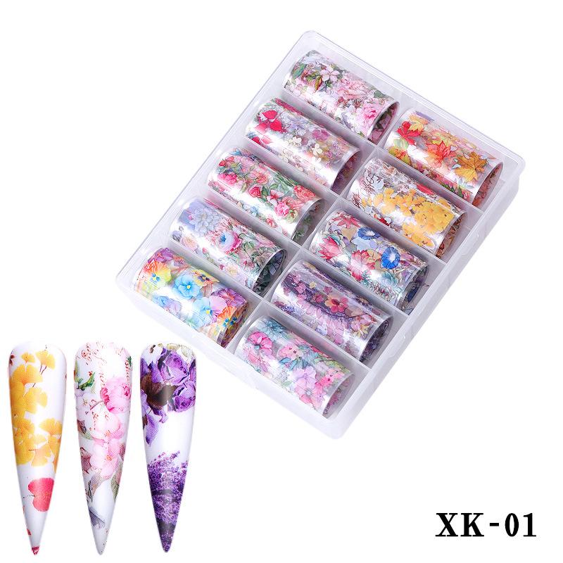 One Box Nail Art Supplies Transfer Sticker Starry Sky Paper Tibetan Colorful Laser Laser Nail Sticker