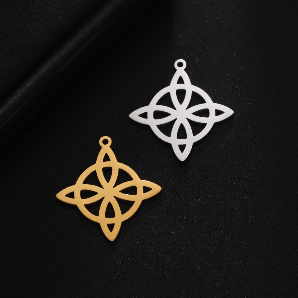 Teamer 5pcs Fashion Charms for Jewelry Making Stainless Steel Charm Pendant DIY Bracelets Necklace Jewelry Accessories Wholesale
