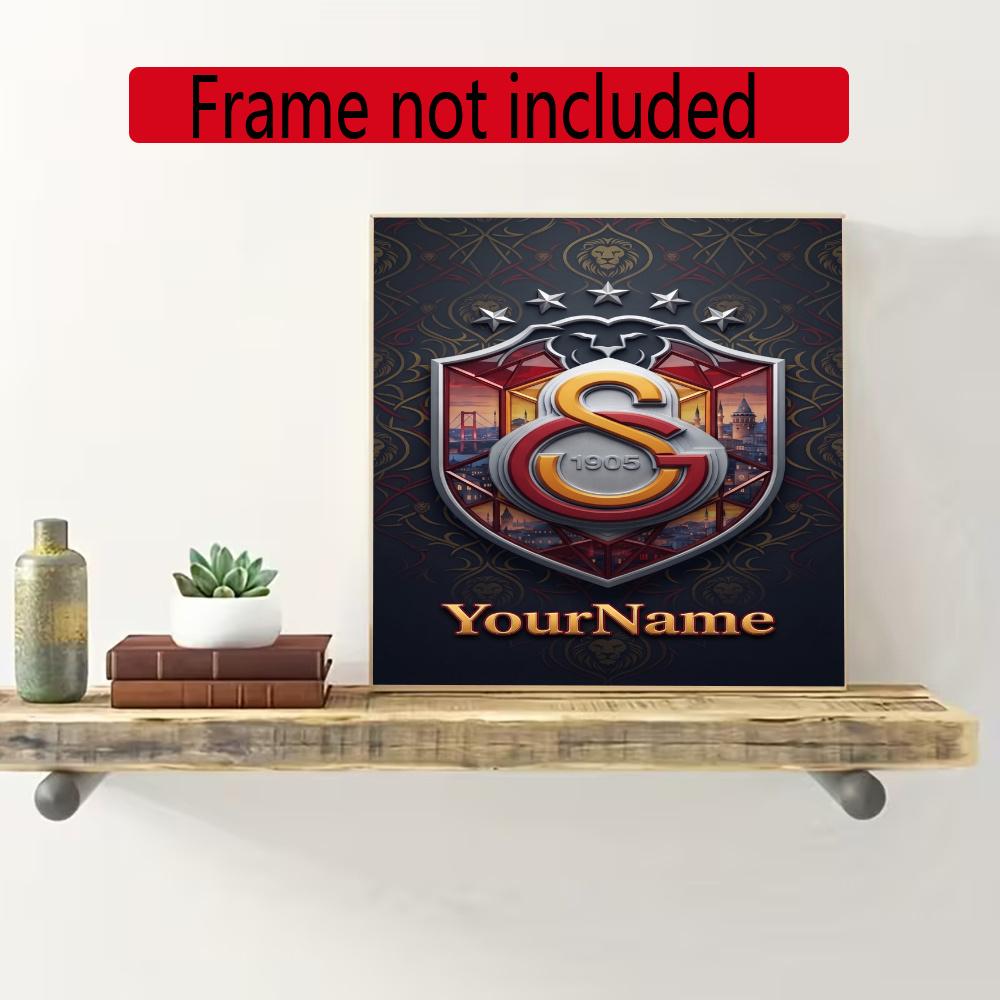 Galatasaray Personalized Name Round Diamond Painting Kit Diamond Embroidery Painting Rhinestones Mosaic Frameless Handwork Decoration Arts