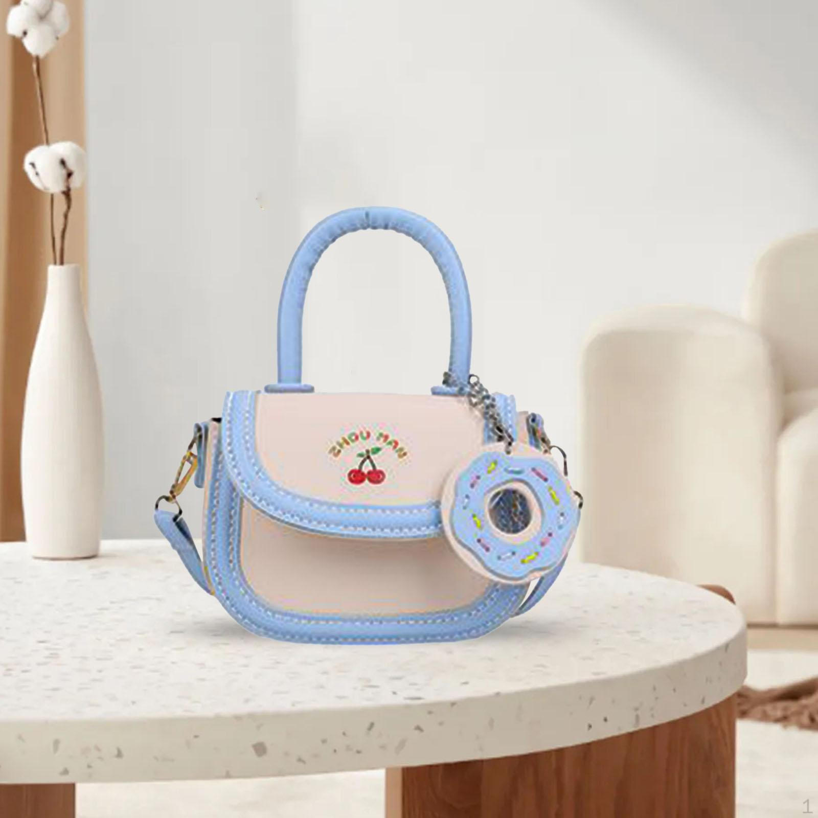 1 Набор DIY Сумка через плечо из ПУ кожи для изготовления Декоративные элементы Вишня Crossbody для Путешествий Женская синий 1480₽