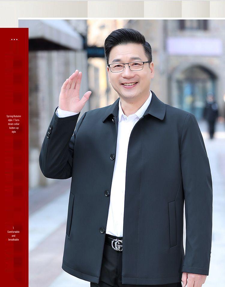 Men's Spring 2025 Middle-Aged & Elderly Dad Jacket