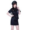 Brightlara Women's Police Uniform, Miniskirt Police Costume, Halloween Costume, cos067-BK-L