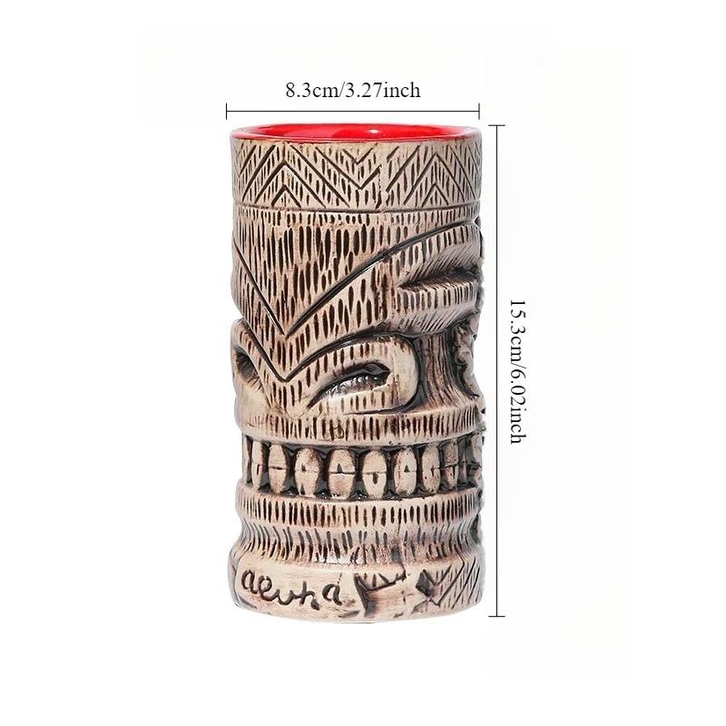 Personality Easter Island Mugs Hawaii Cocktail Glass Martini Ceramic Mugs Party Creative Tiki Bar Mug Home Decor Halloween Gift