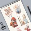 52 Waterproof Transparent PET Stickers: Fairy Tale Watercolor Designs for Phone, Cup, Laptop, and Notebook Decoration