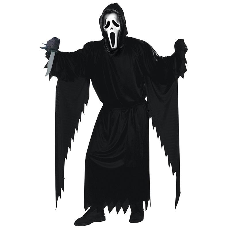 Scream Horror Cosplay Costume with Scary Knife for Kids & Adults