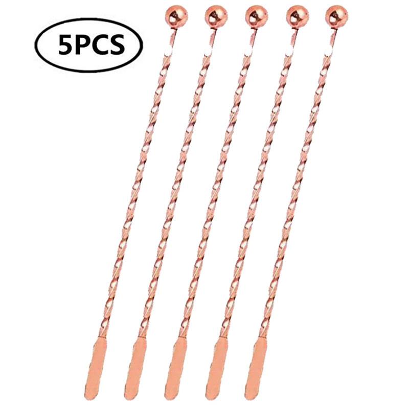 Nerezová ocelová mixérová tyčinka na koktejlové nápoje, míchací tyčinky, puddler, muddler, naběračka, míchadlo, tyčinky na chvilku, barové příslušenství