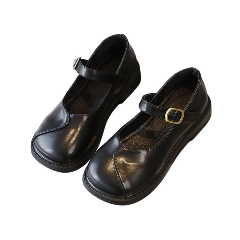 

Детская обувь для девочек, винтажная обувь из искусственной кожи в британском стиле для маленьких девочек, повседневная школьная детская обувь на плоской подошве 21