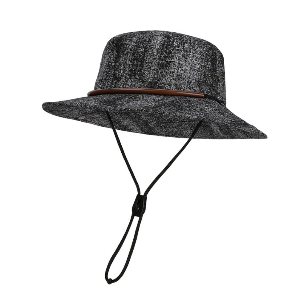 

Big Eaved Bucket Hat Washed Denim Sun Cap Casual Travel Hats Four Seasons чёрный