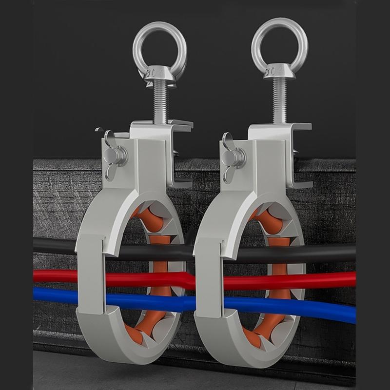 Strong Nylon Cable Guide Pulley 65mm Wide Opening Smooth Roller 330 Degree Rotation Strong for Bridge Installation