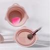 1PCS Makeup Brush Makeup Tool Cleaning Silicone Folding Bowl Beauty Egg Washing Box Silicone Scrub Bowl