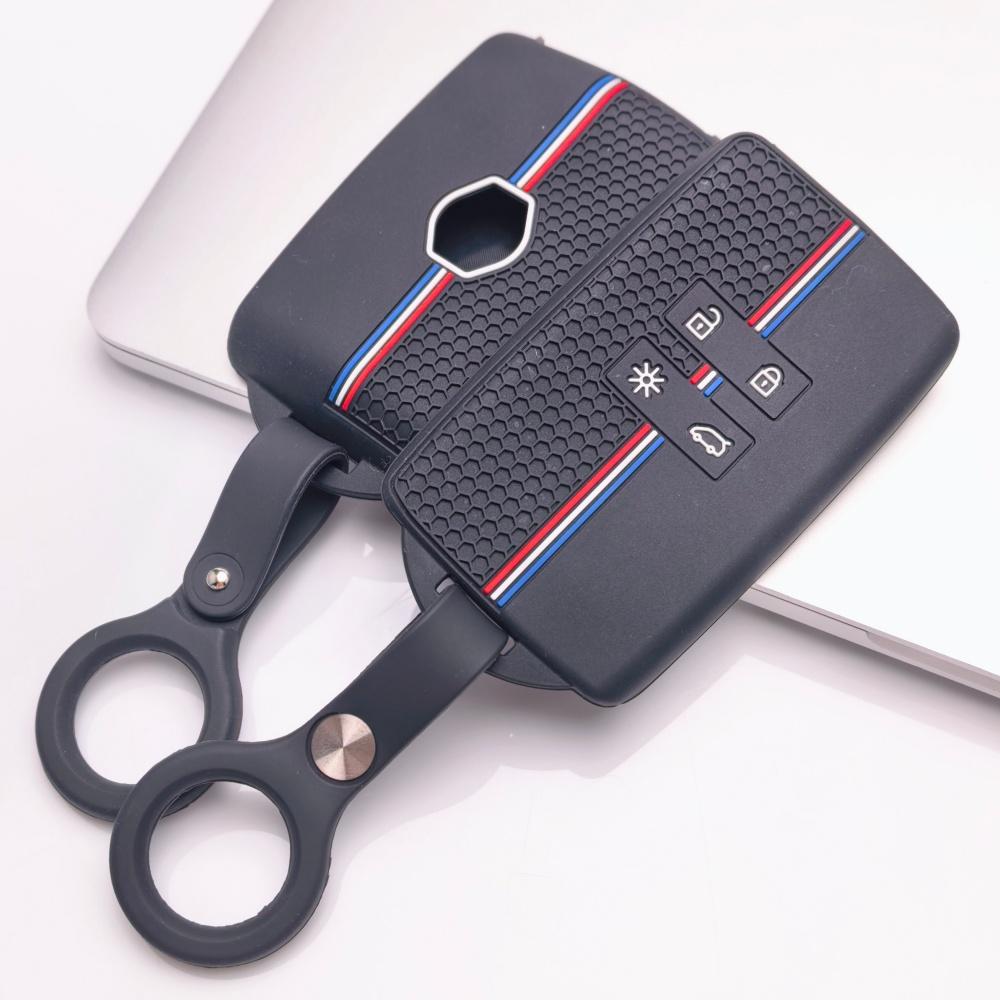 Silicone Key Fob Cover Compatible with Renault Koleos Kadjar Megane Talisman Espace Captur Arkana This textured anti scratch key case featuring lock
