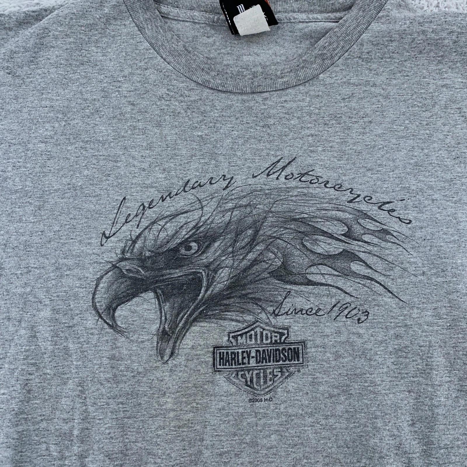 Vintage Harley Davidson Shirt Mens XL Legendary Motorcycles Eagle 2005 USA Tee 3XL