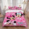 Minnie Mouse Hearts Bow Print 3Pcs Bedding Setduvet Cover With 2 Bedropillowcase Home Birthday Gift