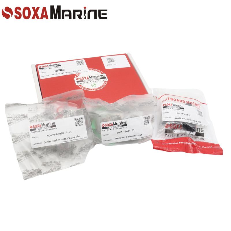 Fit for Yamaha F2.5A F2.5B Maintenance Service Kit 100 Hour Marine Outboard Water Pump Rebuild with Thermostat