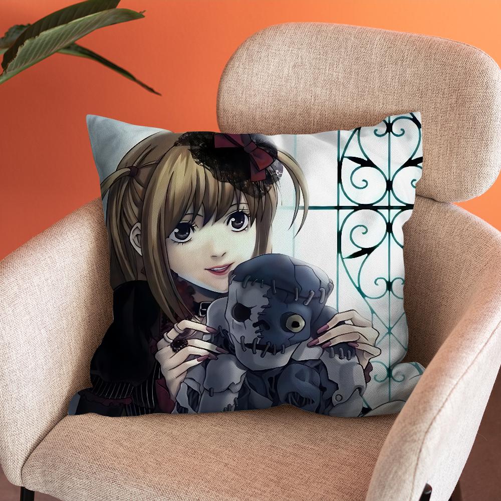 Misa Amane D-Death Notes Pillow Case Soft Cushion Cases for Farmhouse Sofa Decor Home Decorations and Protector Pillow Case