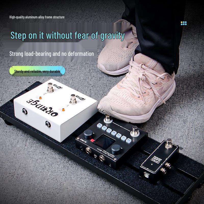 Portable Anti-Slip Pedalboard for Guitar/Bass with Velcro and Carry Bag