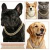 Gold Cuban Chain Diamond Pet Collar & Leash for Cats and Dogs