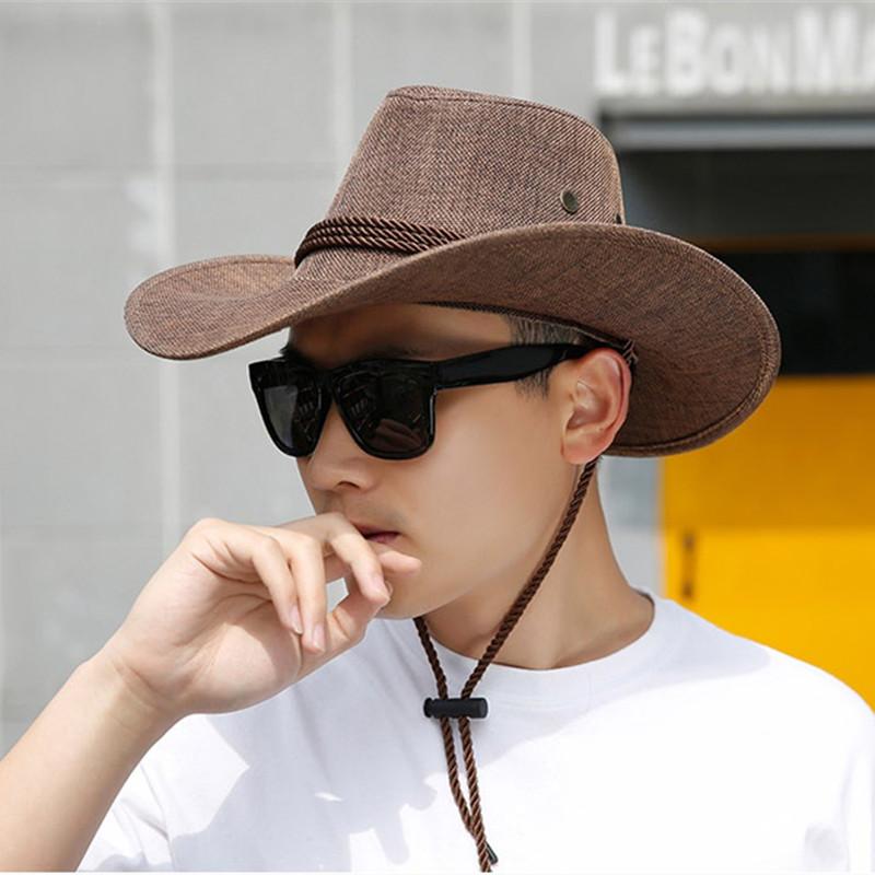 Frühling Herbst Breitkrempe Einfarbige Herren Jazzhut Unisex Sonnenschutz Outdoor Damen Zylinder Cowboyhut