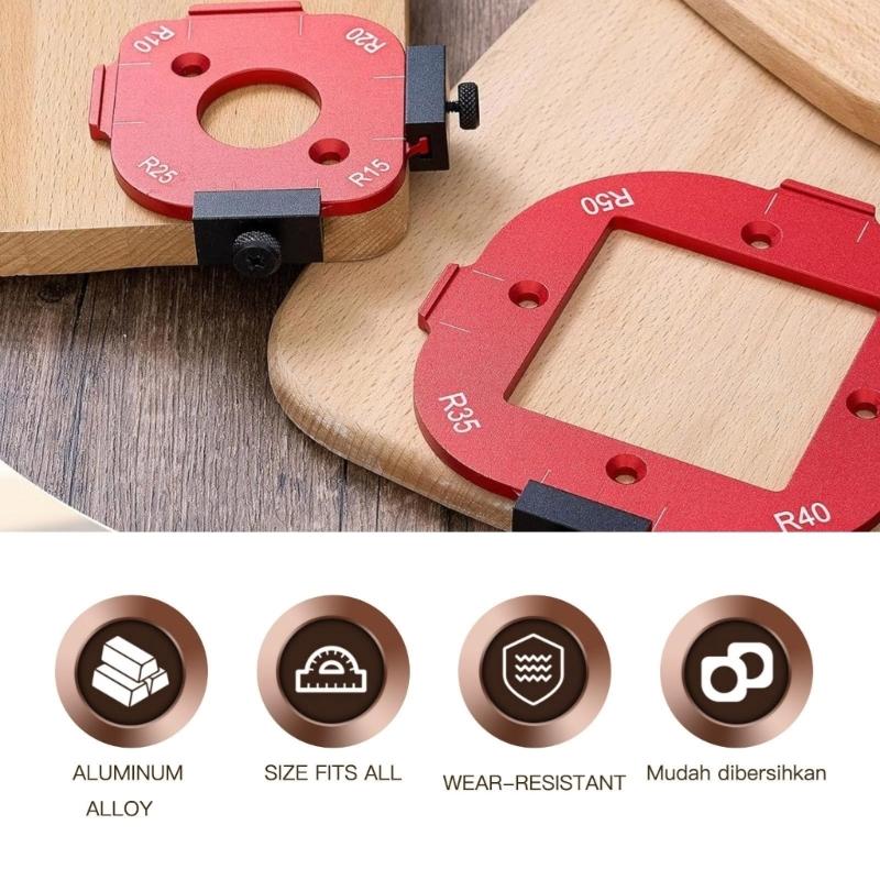 Aluminum Router Corner Jigs Set R10-R50 Precisions Woodworking Corner Templates Easy to Use