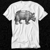 Rhinoceros Dinosaurs Sketch Nature Art T Shirt 580