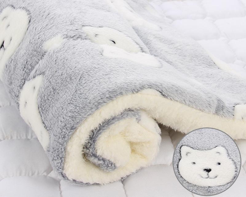 Weiche, warme Schlafmatten für Haustiere, Winter-Hundebettunterlage, Haustierdecke, Matratze, Welpen-/Katzen-Schlafmatte, schön für kleine und große Hunde, Heimteppich