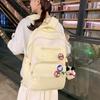 College Style Backpack Student Block Color Campus Schoolbag Female High School Students Large Capacity Backpack