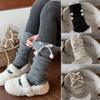 Thickened Knitted Foot Cover Solid Color Crochet Socks Boot Cuffs  Spring, Autumn and Winter
