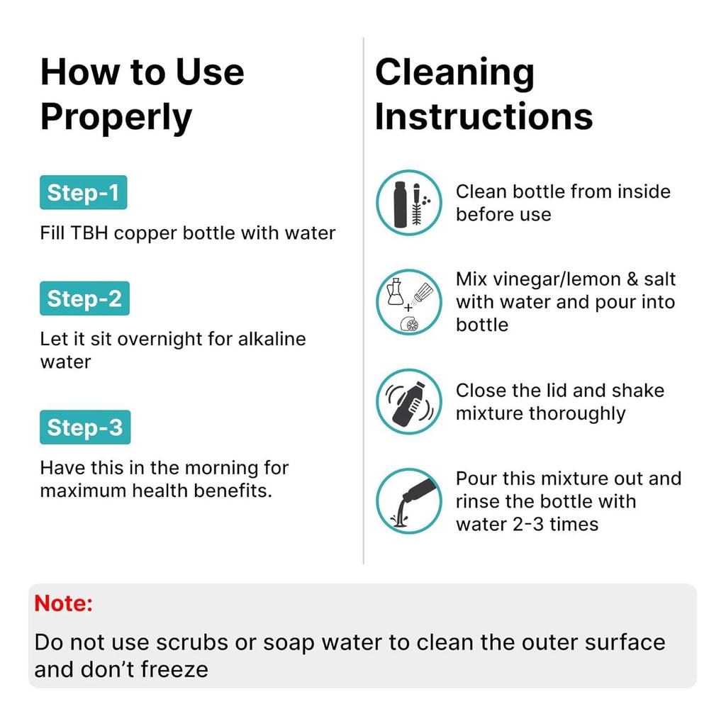 Copper Water Bottle | Copper Water Bottle 1+ Litre | With Anti Oxidant Properties | Helps Improve Immunity and Digestion