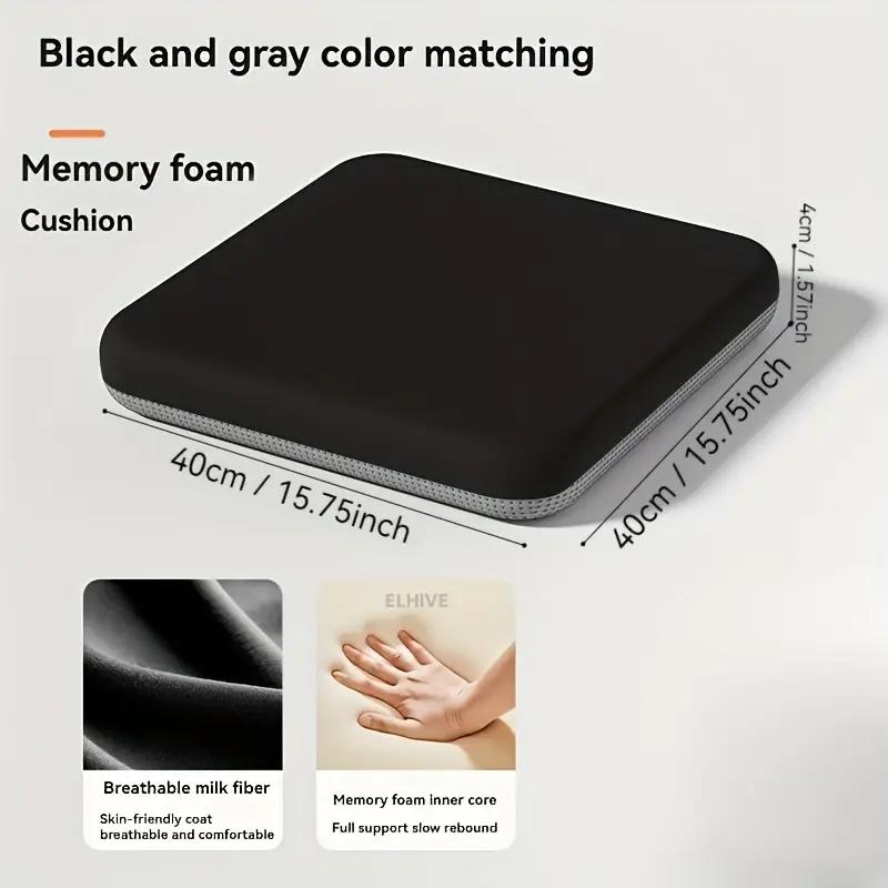 Memory Foam Breathable Ice-Silk Seat Cushion Office Chair Dining Chair Classroom Home Seat Pad Comfortable Seat Cushion чёрный