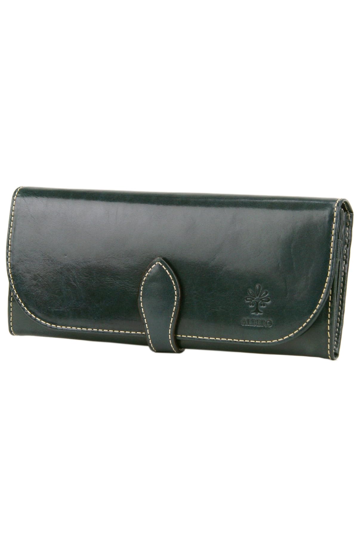 

ALBERO OLD MADRAS Long Wallet with Coin Purse, 6504, Blue-Green, AL-6504-60