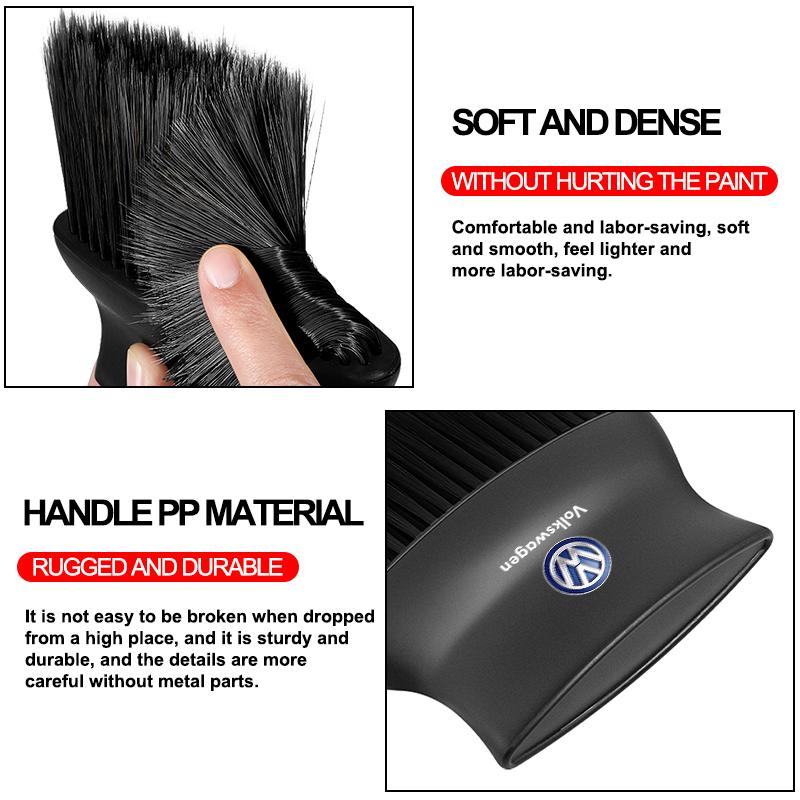 Car Interior Cleaning Soft Brush Dashboard Air Conditioner Outlet Detail Brush For Volkswagen Santana GTI Rline Polo Golf Passat B5 B6 Touran Magotan
