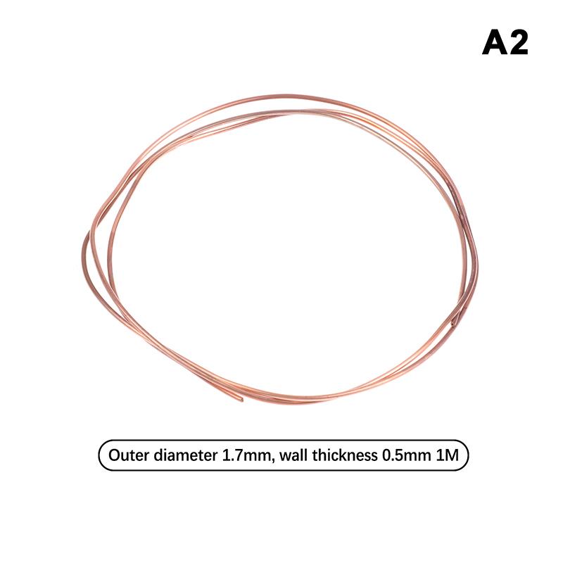 1Meter Copper Soft Copper Tube Coil Od 1.6~5.0Mm Id 0.5~1.0Mm Pure Coppers Wire Pipe Airs Conditioner Cooling Diy Crafts